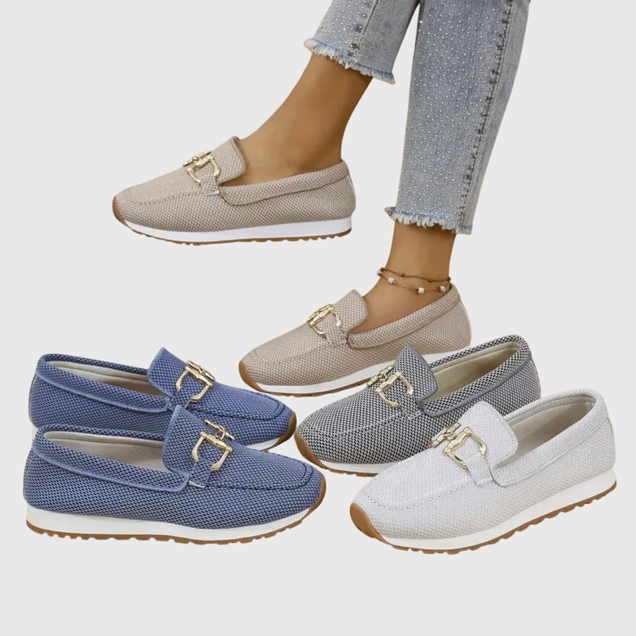 Loafer aus echtem Leder mit Horsebit-Detail für hohen Tragekomfort