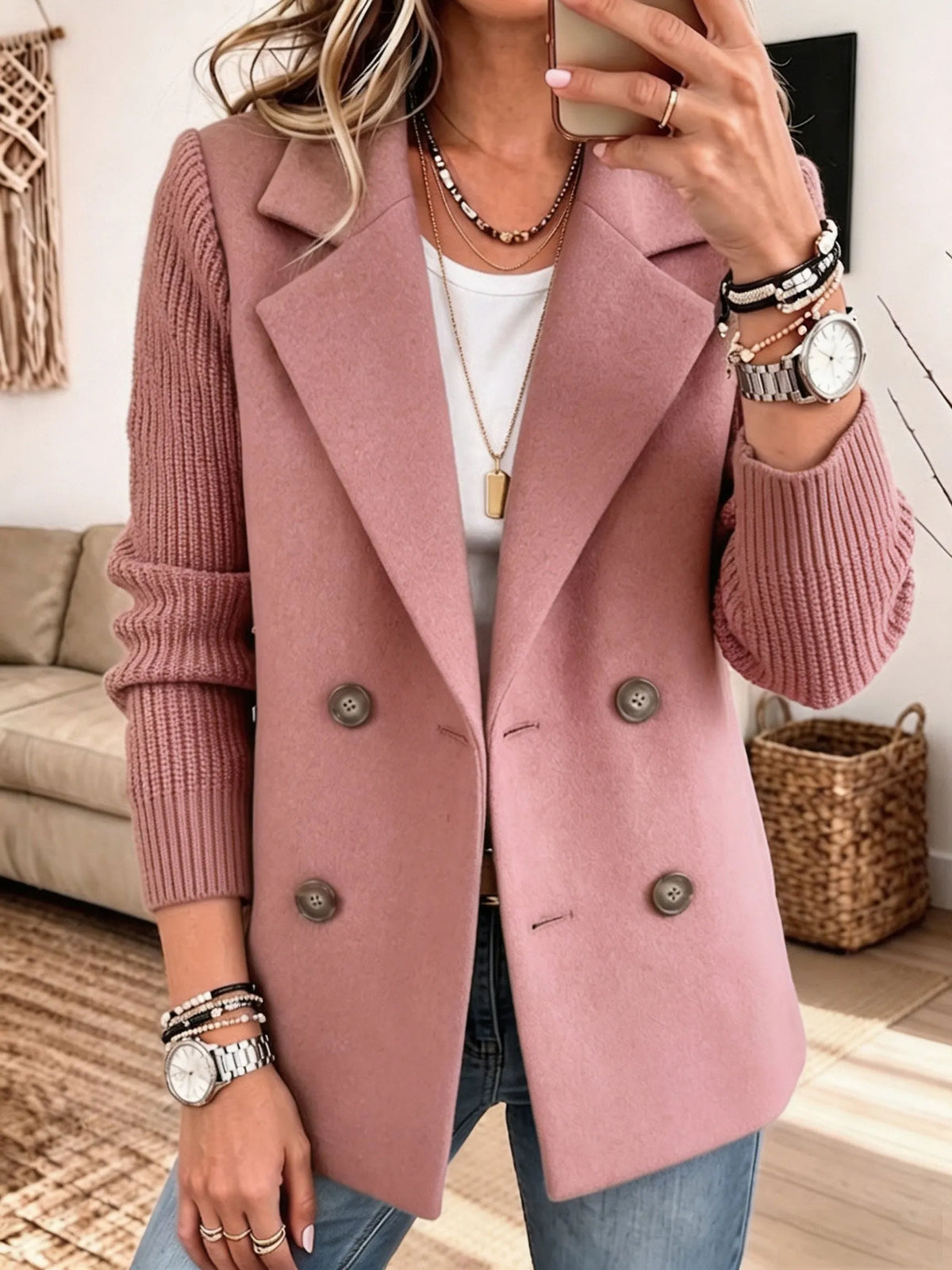 Clara – Blazer mit Strickärmeln