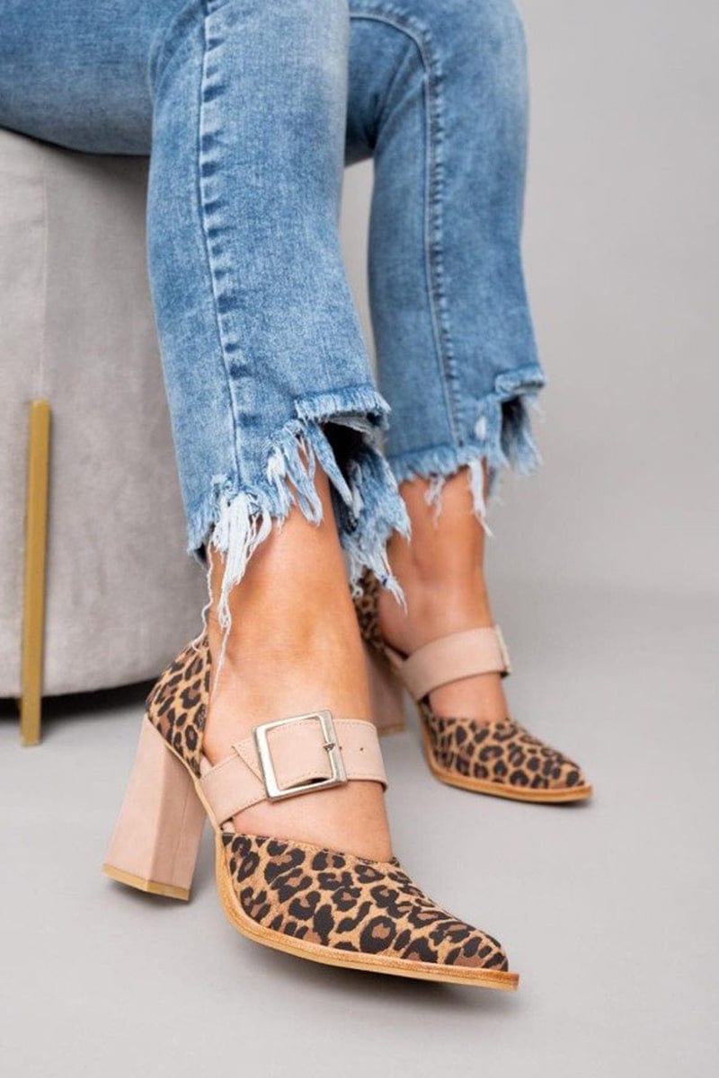Ilana™ | Blockabsatz mit gewagtem Leopardendruck