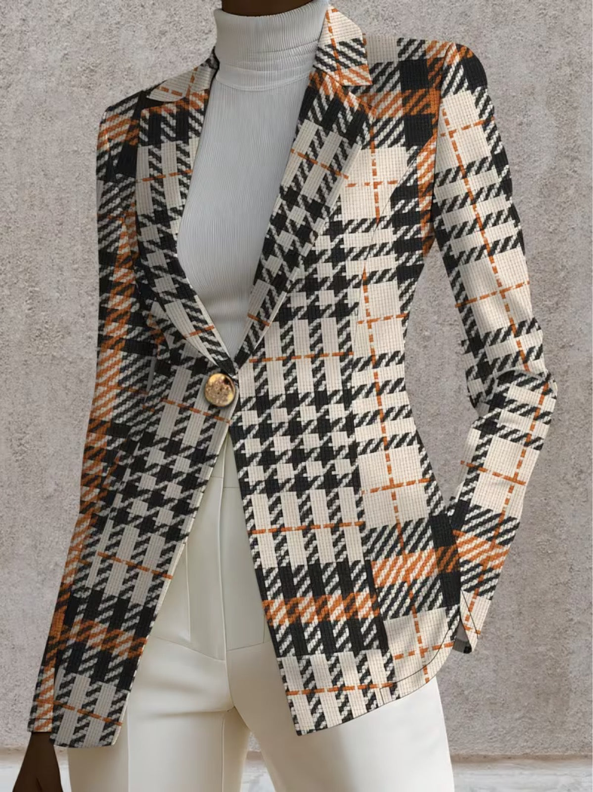 Philippa | Taillierter Hahnentritt-Blazer