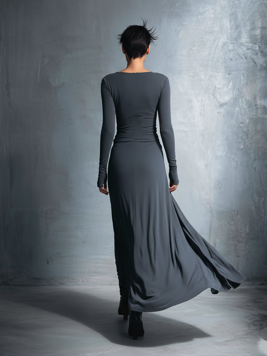 Naomie | Maxikleid mit seitlicher Schleife