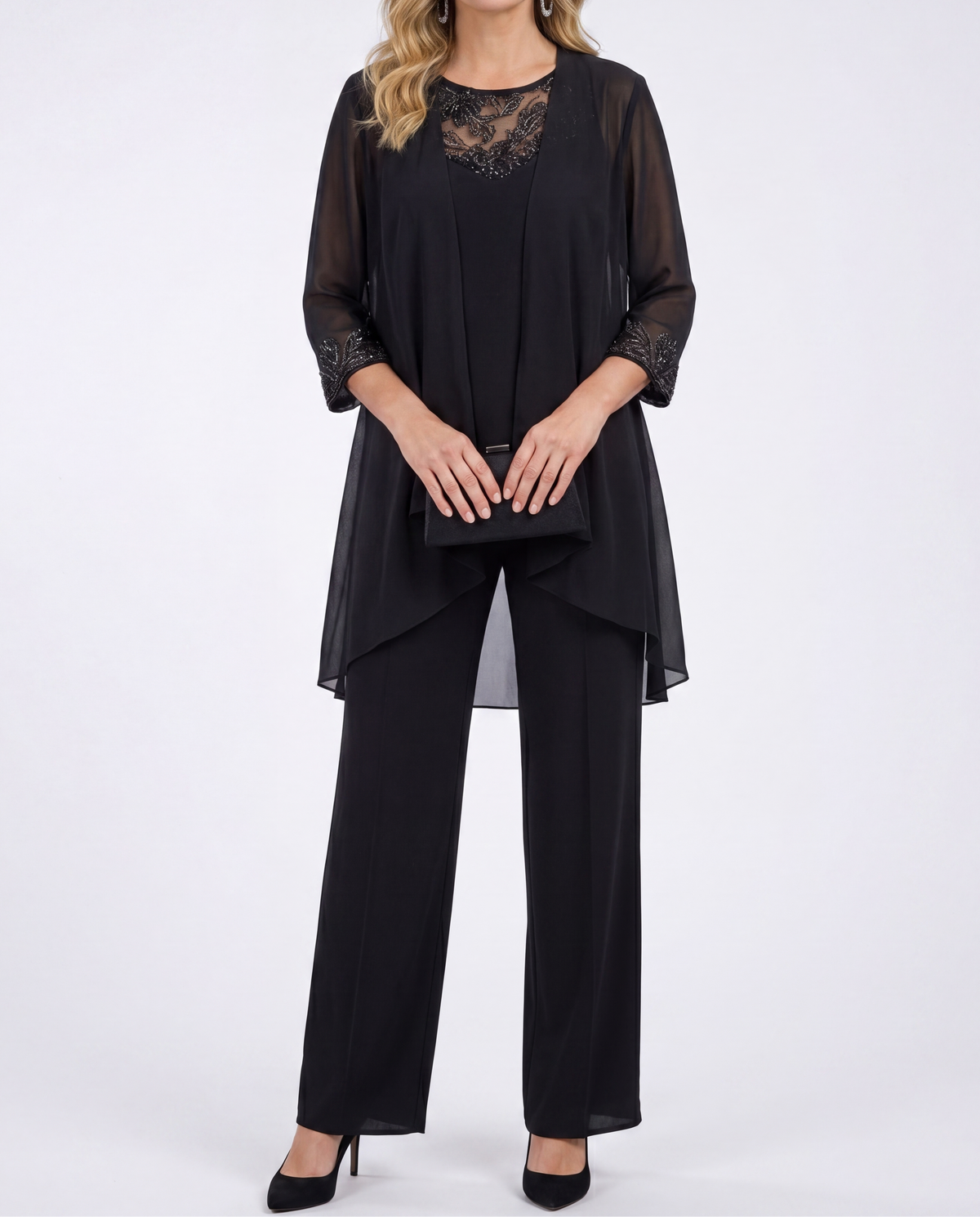 Éléonore | Set mit fließender Jacke und weiter Hose