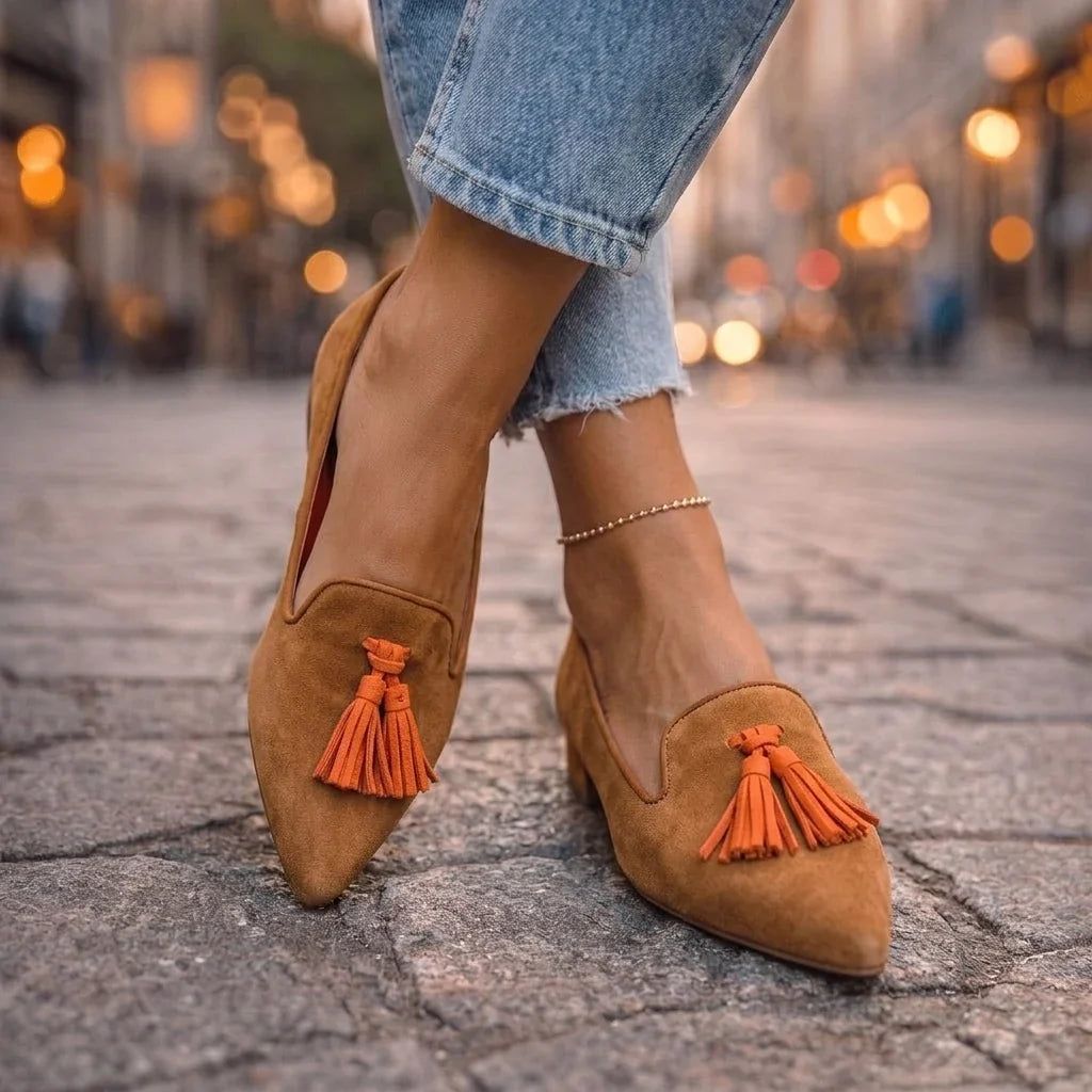 Livia Ballerinas mit spitzer Zehenpartie und Leopardenmuster