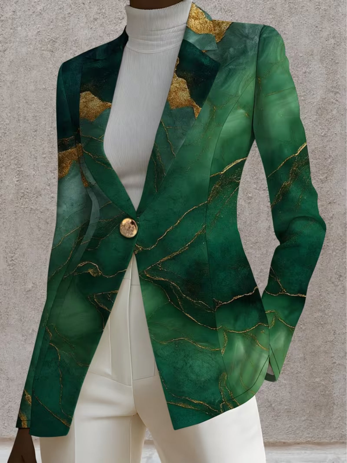 Emmaline | Taillierter Blazer mit Marmoreffekt