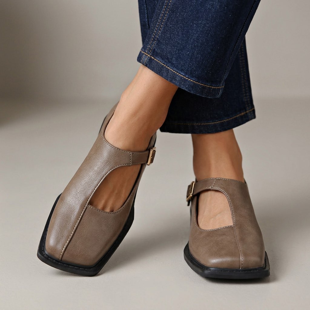 Elspeth | Zeitlose T-Riemchen-Ballerinas