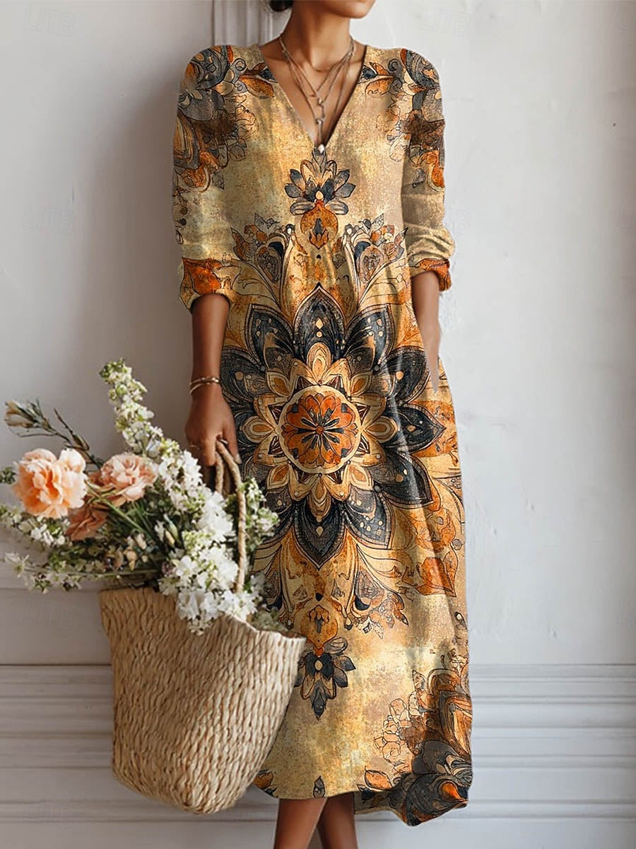 Dora™ | Langes Boho-Kleid