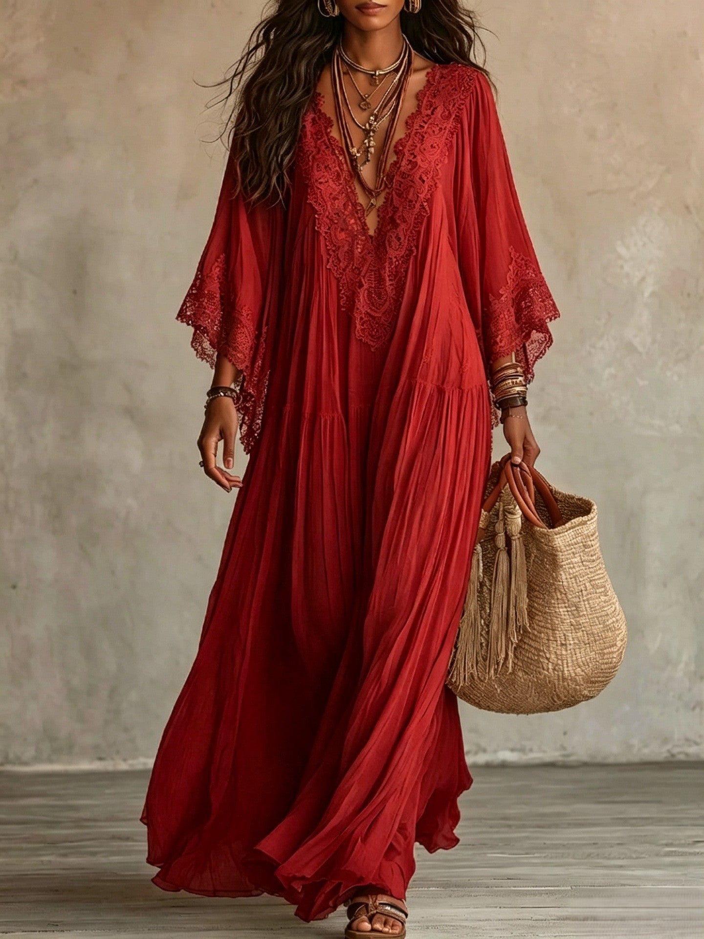 Elara – Luftiges Maxikleid im Boho-Stil