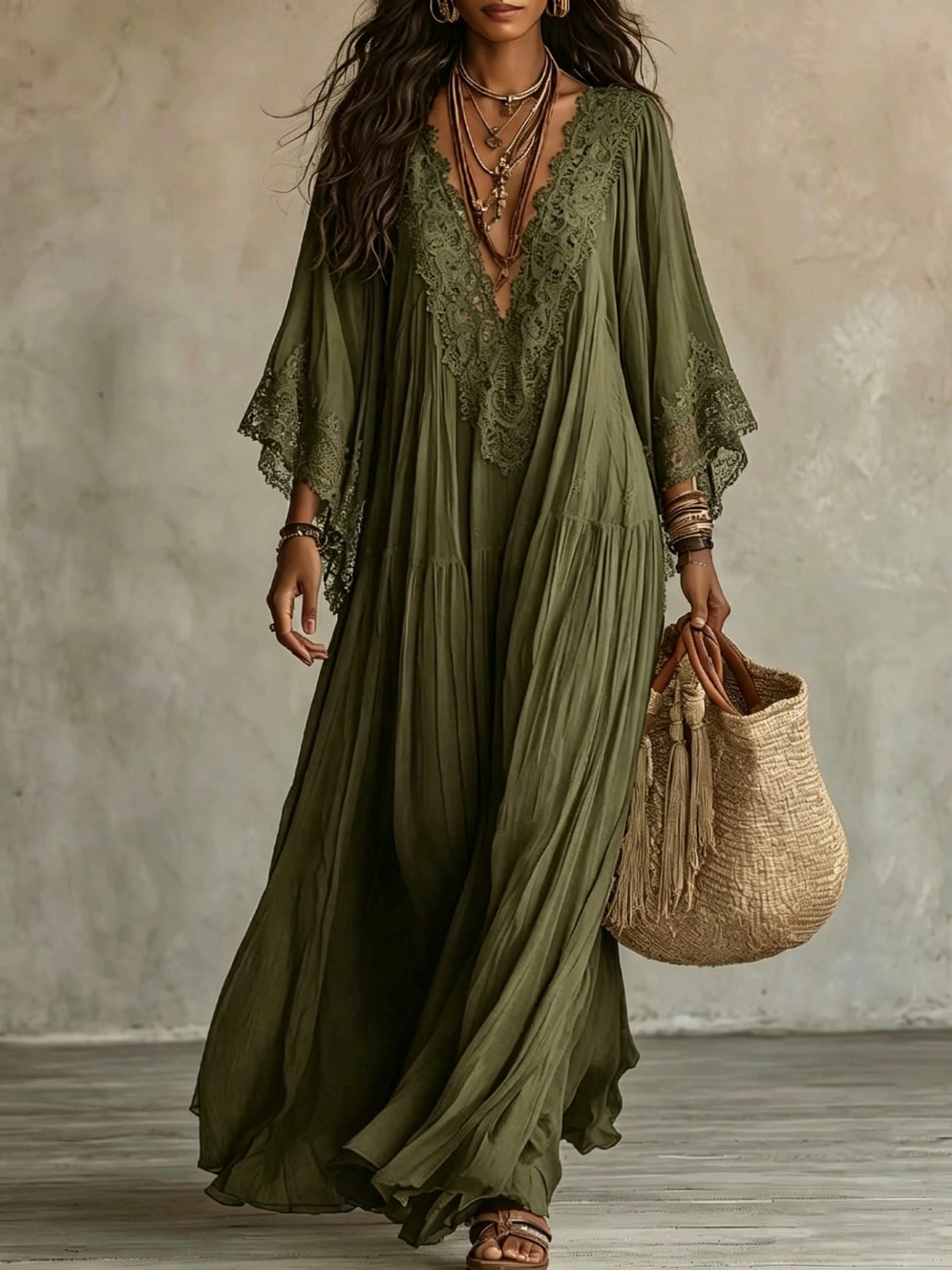 Elara – Luftiges Maxikleid im Boho-Stil