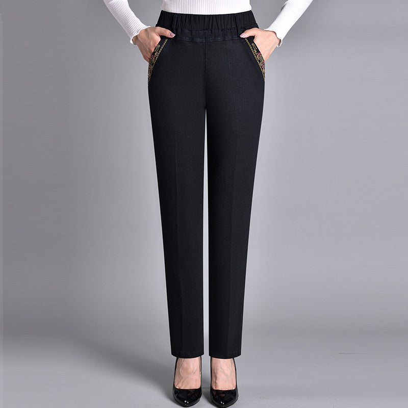 Adriana™ | Damenjeans mit Seitentaschen und elastischem Bund