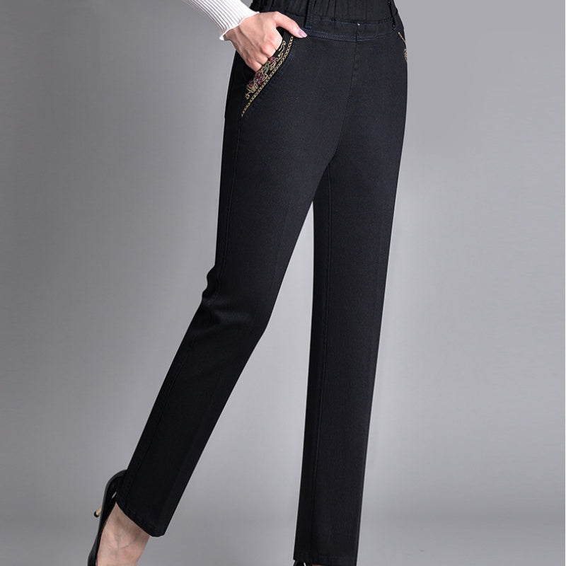 Adriana™ | Damenjeans mit Seitentaschen und elastischem Bund