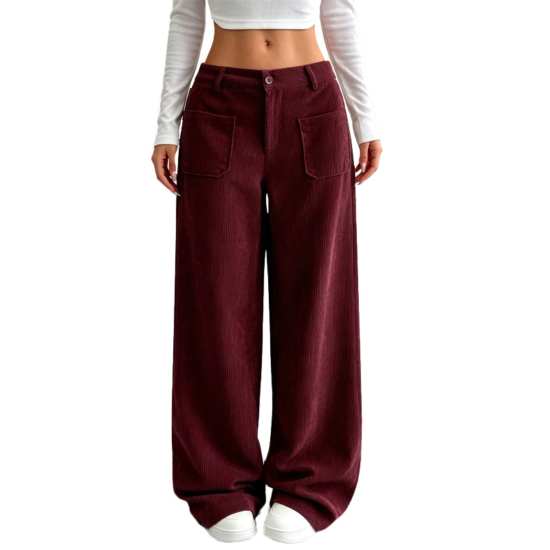 Sophie – Weite Cordhose mit Taschen