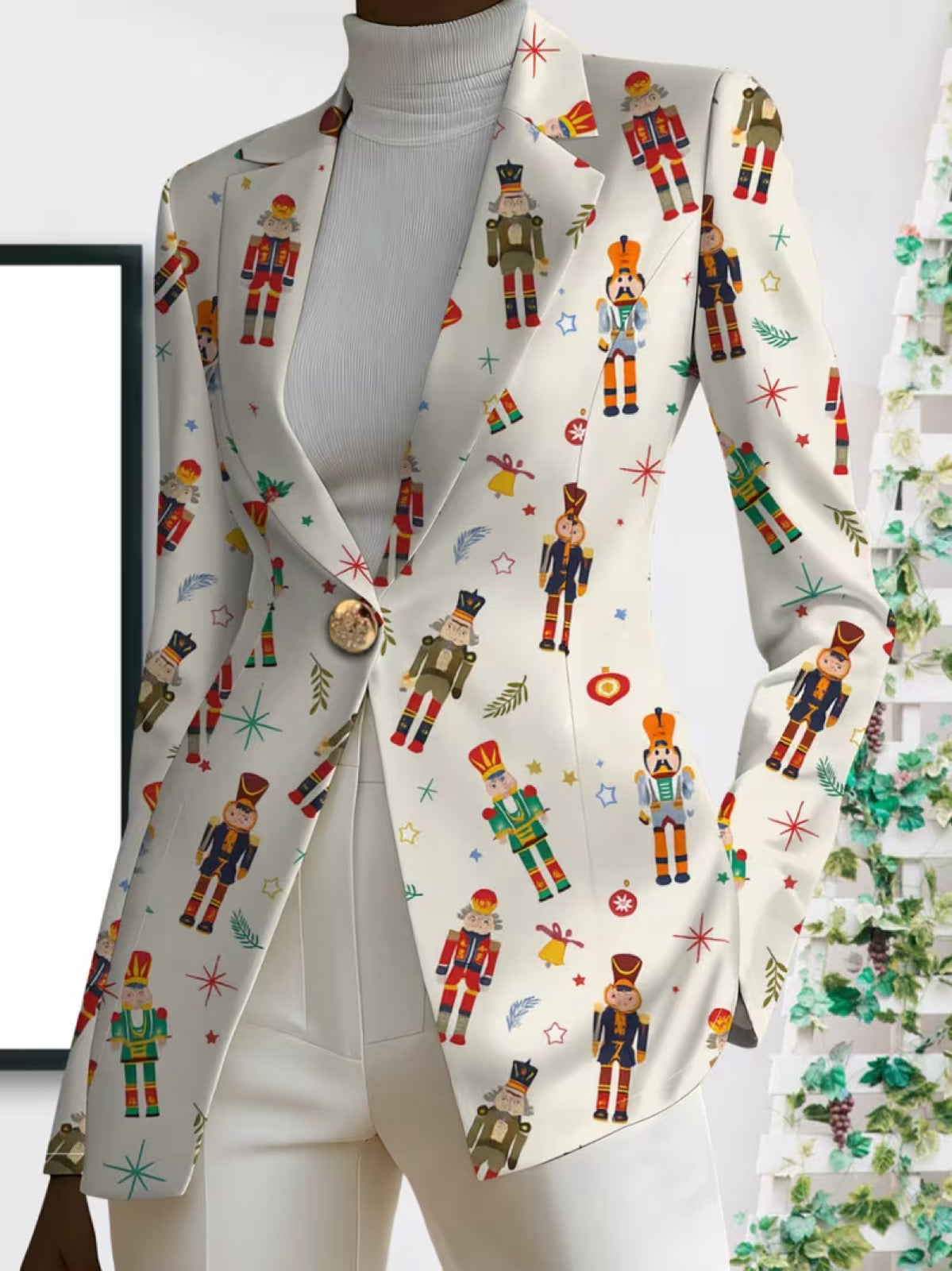 Kathleen | Blazer mit festlichem Print