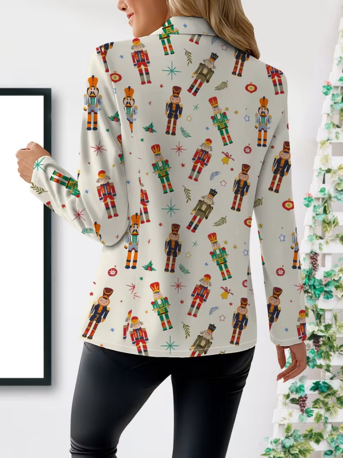 Kathleen | Blazer mit festlichem Print