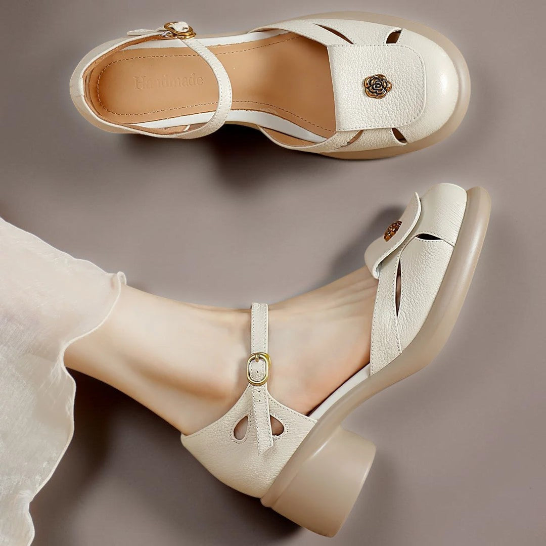 Annette | Plateau-Sandalen mit verstellbarem Riemen