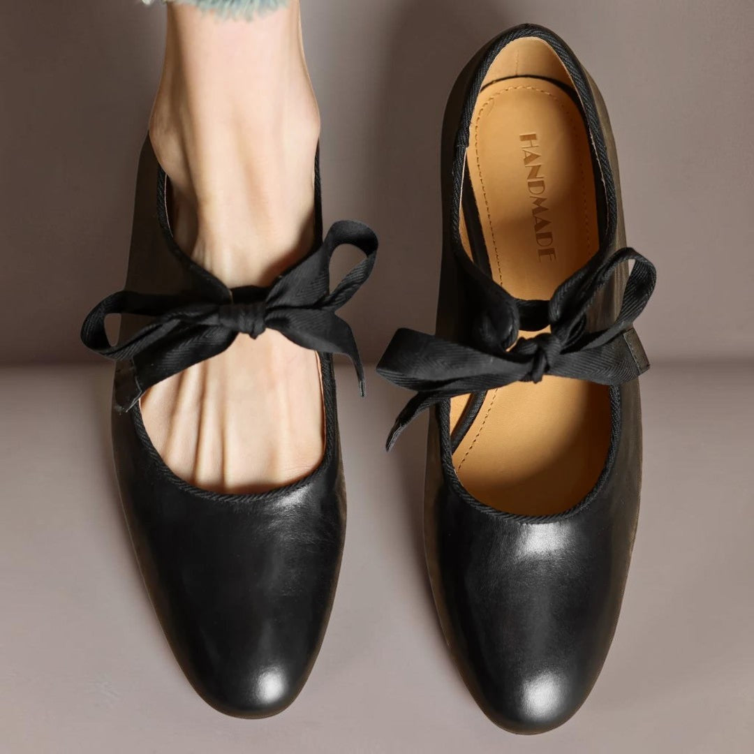 Vibeke | Weiche Leder-Ballerinas mit Schleife