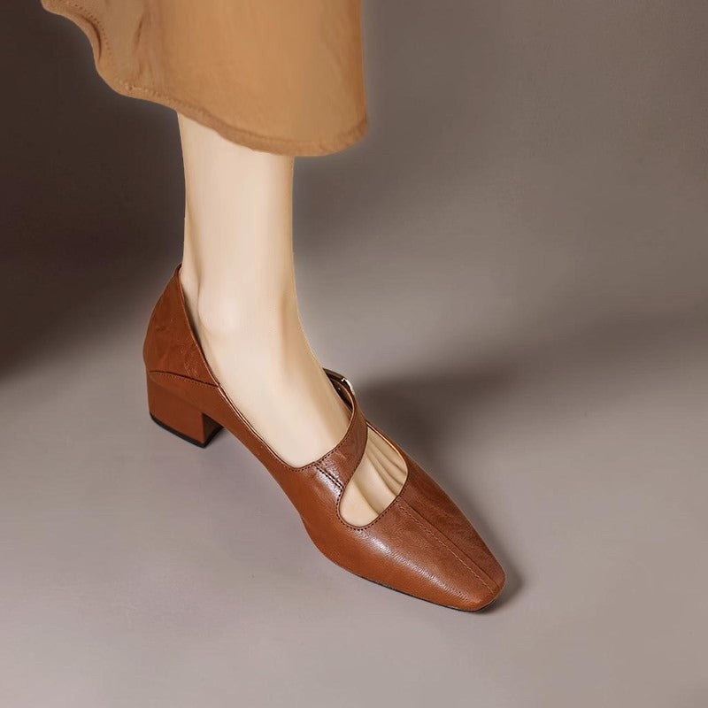 Else | Elegante Mary-Jane-Schuhe mit goldfarbener Schnalle