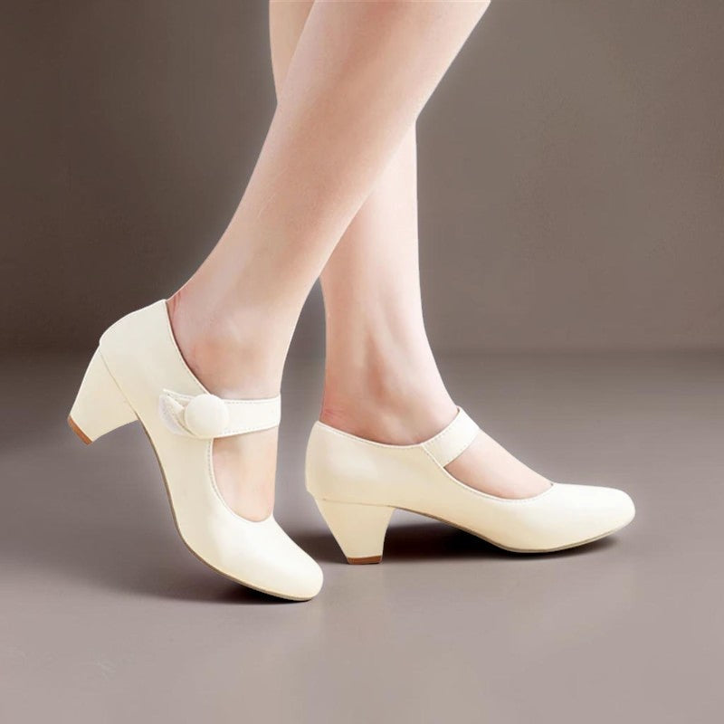 Birgitte | Mary-Jane-Schuhe mit Blockabsatz und verstellbarem Riemen