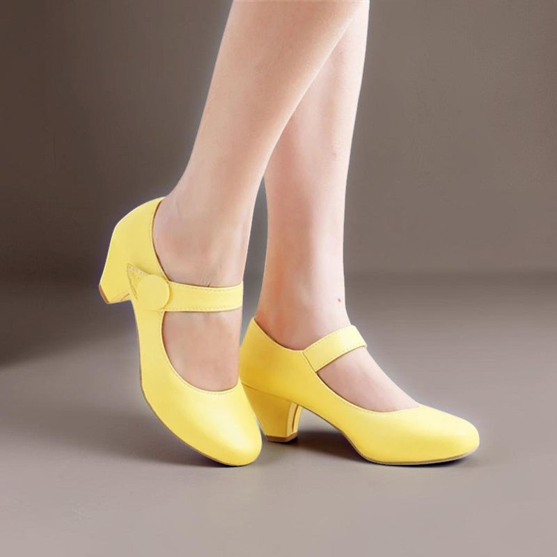 Birgitte | Mary-Jane-Schuhe mit Blockabsatz und verstellbarem Riemen