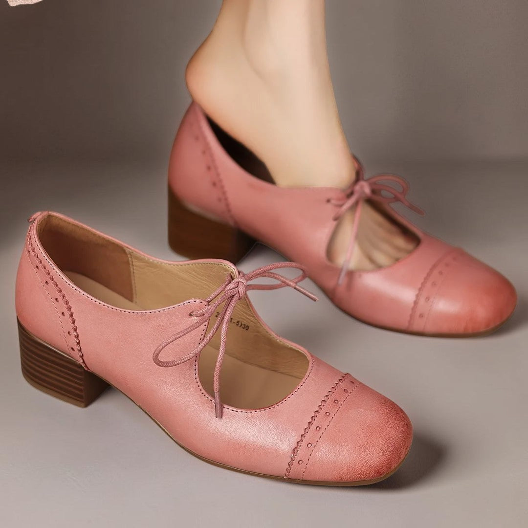 Inge | Elegante Schnürschuhe aus gemustertem Leder