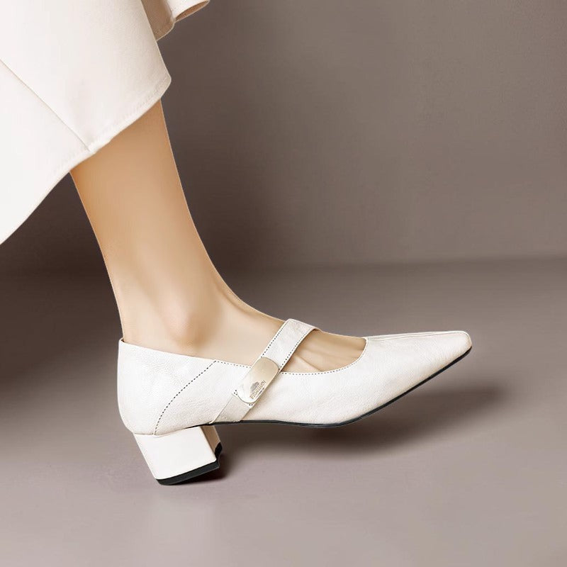 Else | Elegante Mary-Jane-Schuhe mit goldfarbener Schnalle