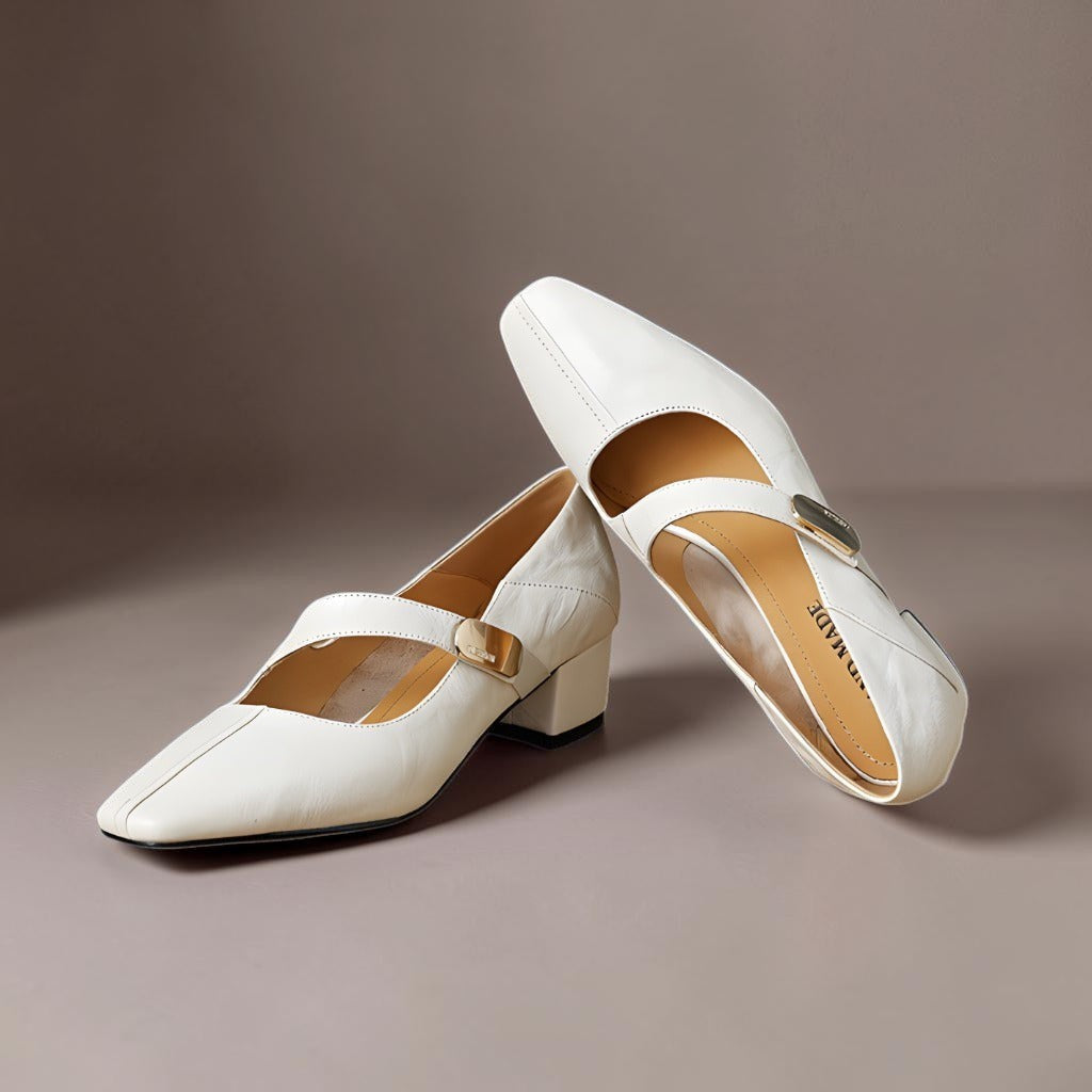 Else | Elegante Mary-Jane-Schuhe mit goldfarbener Schnalle
