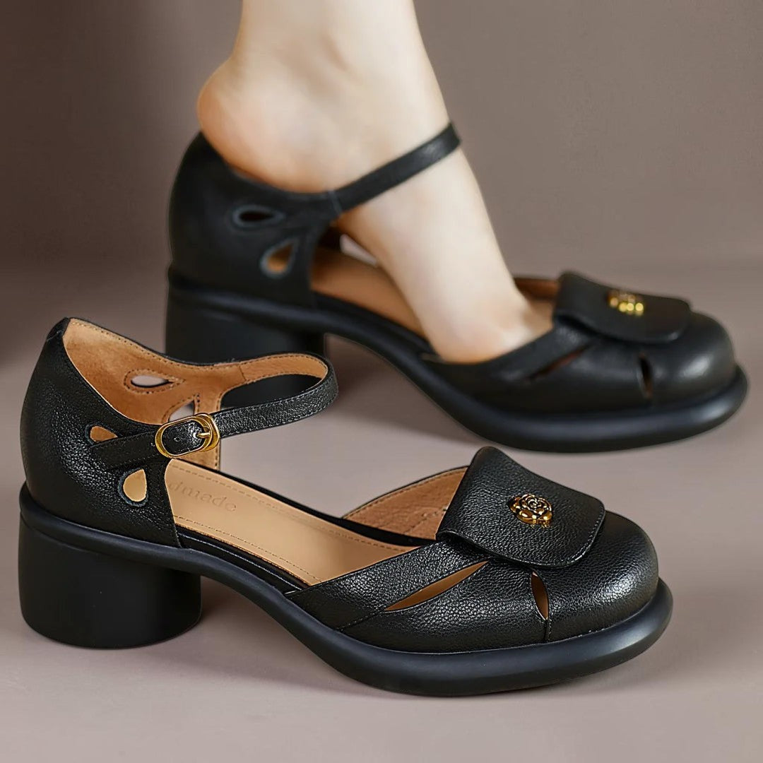 Annette | Plateau-Sandalen mit verstellbarem Riemen