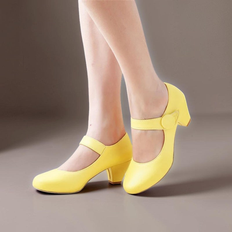 Birgitte | Mary-Jane-Schuhe mit Blockabsatz und verstellbarem Riemen