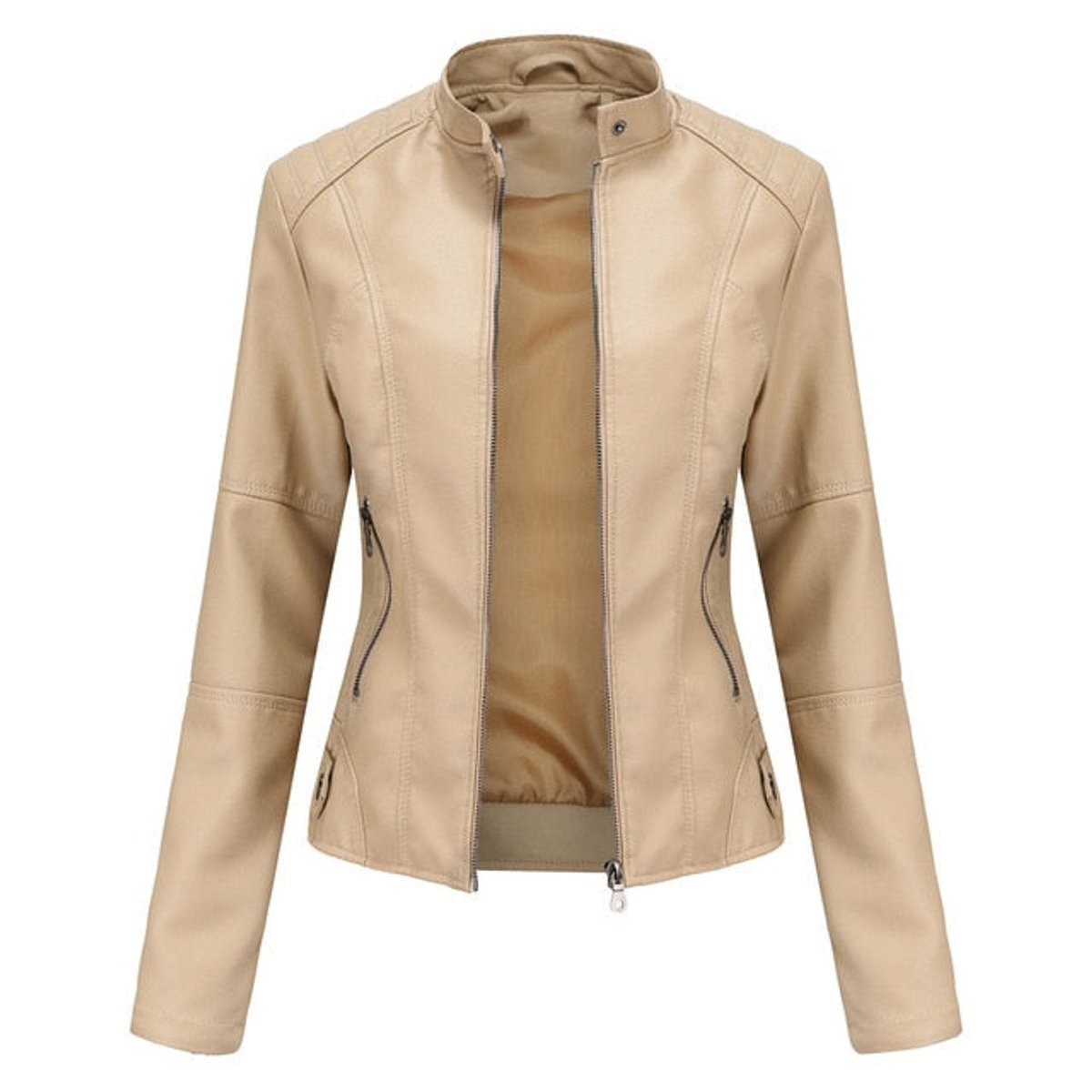 Romina | Elegante Bikerjacke mit Stehkragen