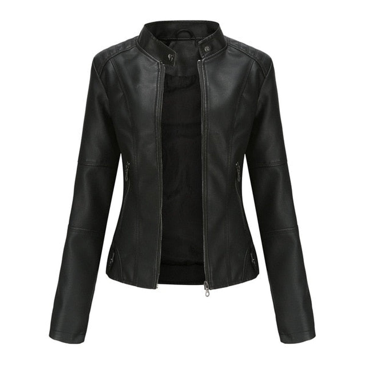 Romina | Elegante Bikerjacke mit Stehkragen